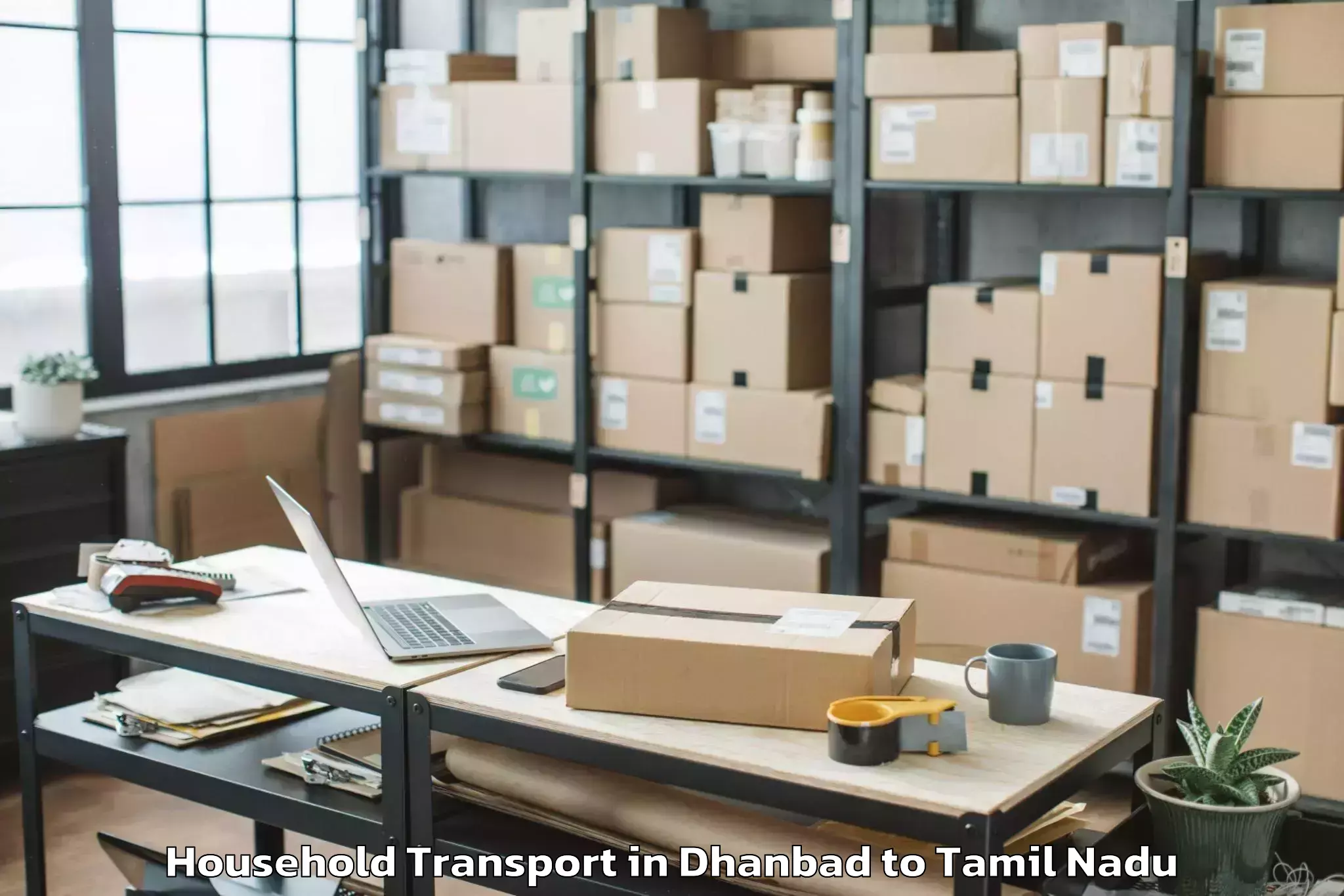 Book Dhanbad to Manalurpettai Household Transport